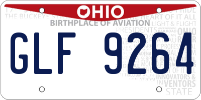 OH license plate GLF9264