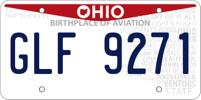 OH license plate GLF9271