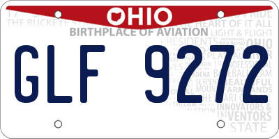 OH license plate GLF9272