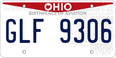 OH license plate GLF9306
