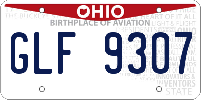 OH license plate GLF9307