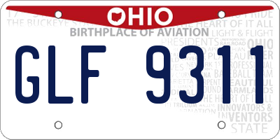 OH license plate GLF9311