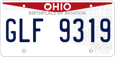 OH license plate GLF9319