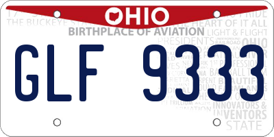 OH license plate GLF9333
