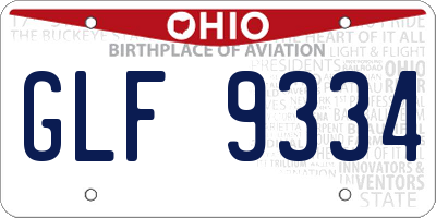 OH license plate GLF9334