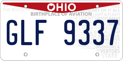 OH license plate GLF9337