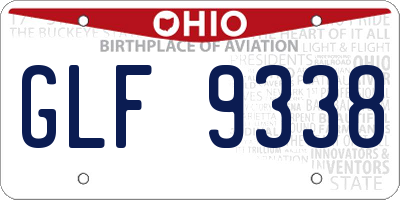 OH license plate GLF9338