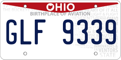 OH license plate GLF9339