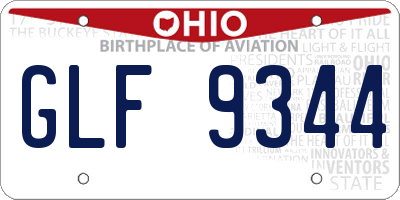 OH license plate GLF9344