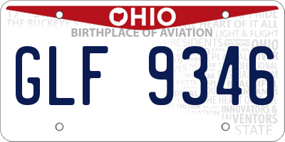 OH license plate GLF9346