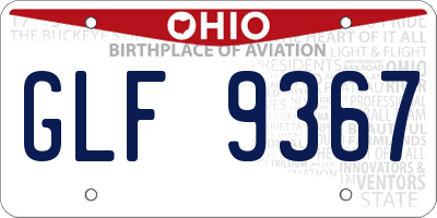 OH license plate GLF9367