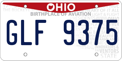 OH license plate GLF9375