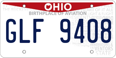 OH license plate GLF9408