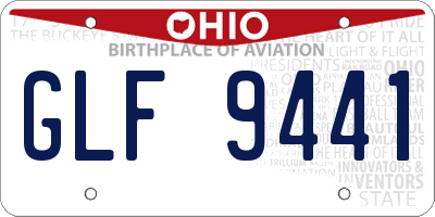OH license plate GLF9441