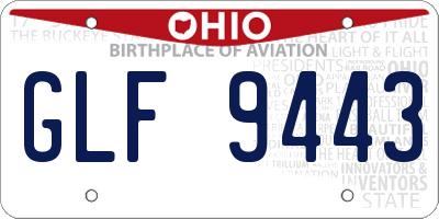 OH license plate GLF9443