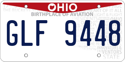 OH license plate GLF9448