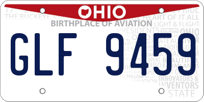 OH license plate GLF9459