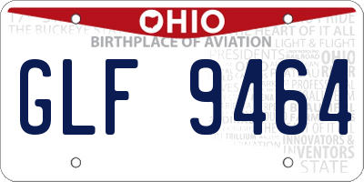 OH license plate GLF9464