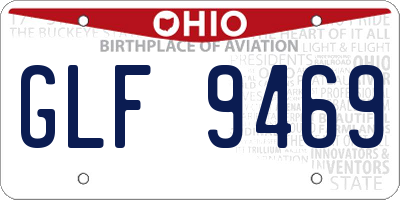 OH license plate GLF9469