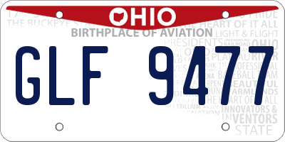 OH license plate GLF9477