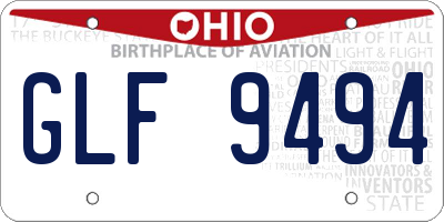 OH license plate GLF9494