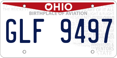 OH license plate GLF9497
