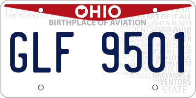 OH license plate GLF9501