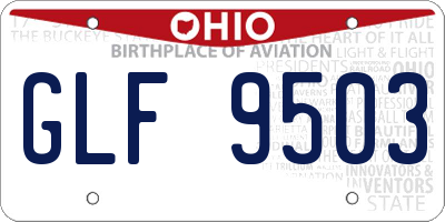 OH license plate GLF9503
