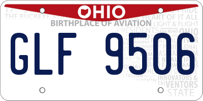 OH license plate GLF9506