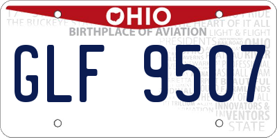 OH license plate GLF9507