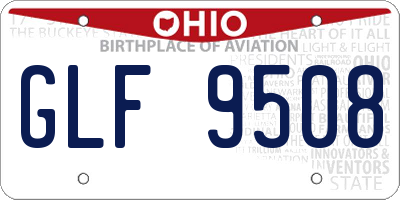 OH license plate GLF9508