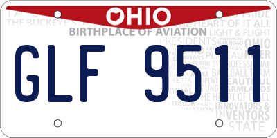 OH license plate GLF9511