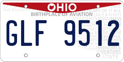OH license plate GLF9512