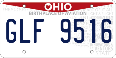 OH license plate GLF9516