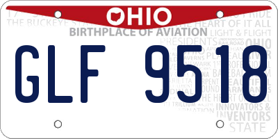 OH license plate GLF9518