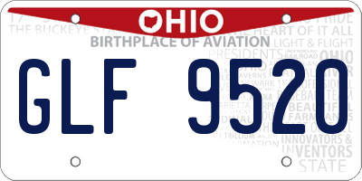 OH license plate GLF9520