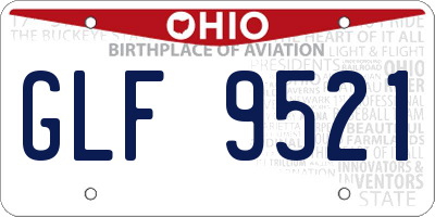OH license plate GLF9521