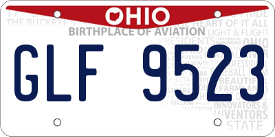 OH license plate GLF9523