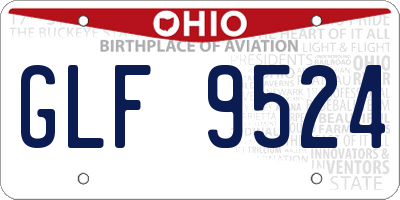OH license plate GLF9524