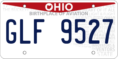 OH license plate GLF9527