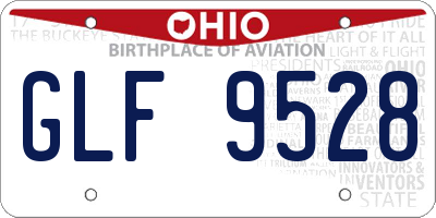 OH license plate GLF9528