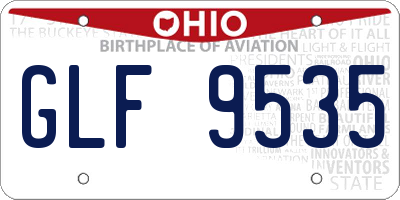 OH license plate GLF9535