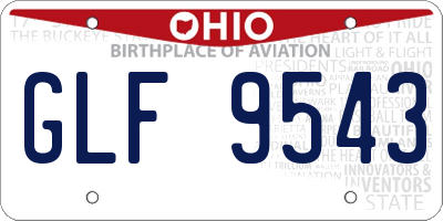 OH license plate GLF9543