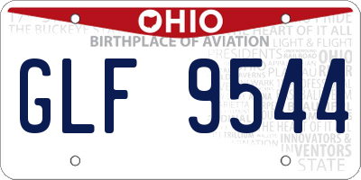 OH license plate GLF9544