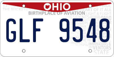OH license plate GLF9548