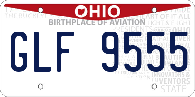 OH license plate GLF9555