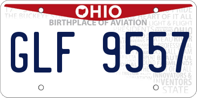OH license plate GLF9557