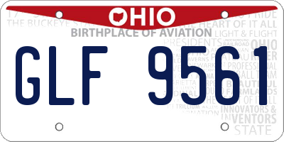 OH license plate GLF9561