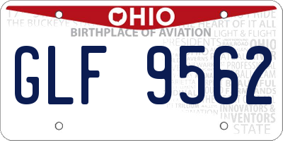 OH license plate GLF9562