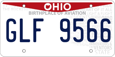 OH license plate GLF9566